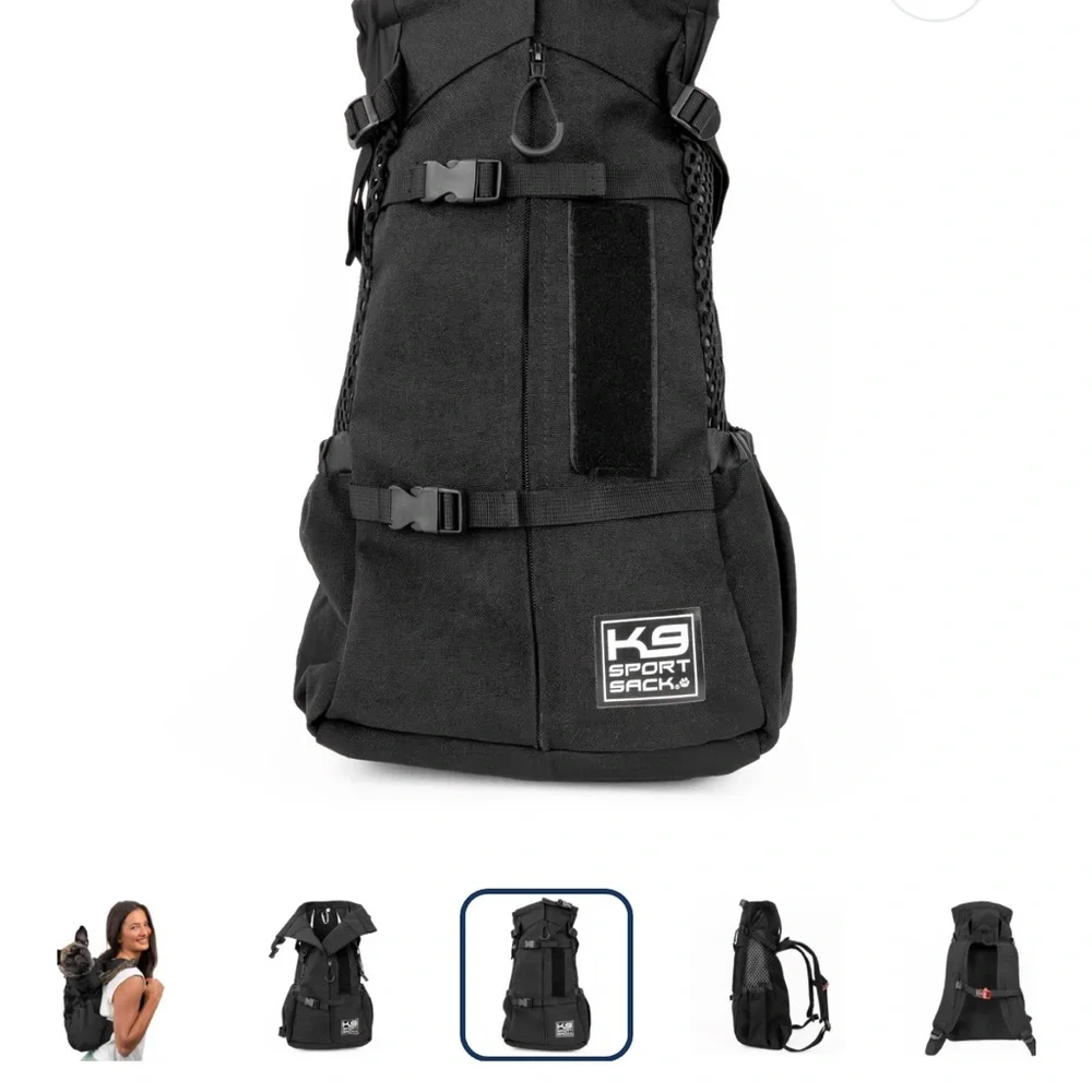 Stylish Black/Grey Camouflage Dog Carrier Backpack